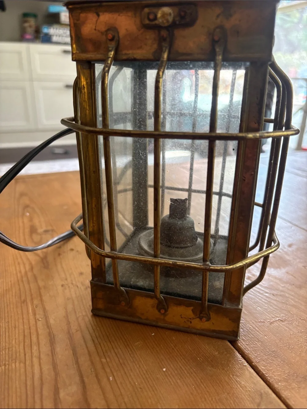 Vintage Brass Cage Lantern Pendant Lights - Gold